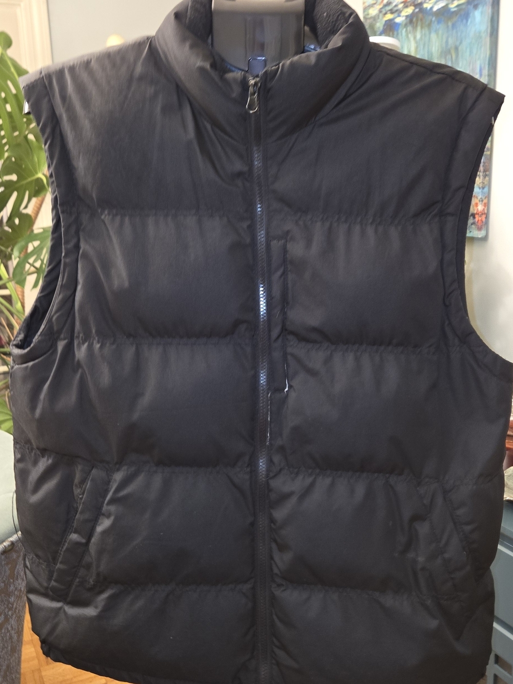 Faded Glory Black Quilted Vest